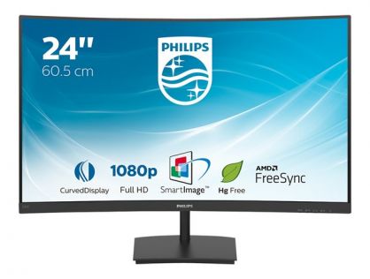 Philips E-line 241E1SC - LED monitor - curved - Full HD (1080p) - 24"