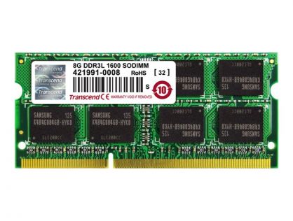 Transcend - DDR3L - module - 8 GB - SO-DIMM 204-pin - 1600 MHz / PC3L-12800 - unbuffered