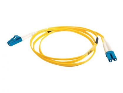 C2G LC-LC 9/125 OS1 Duplex Singlemode PVC Fiber Optic Cable (LSZH) - Patch cable - LC single-mode (M) to LC single-mode (M) - 5 m - 5 m - fibre optic - duplex - 9 / 125 micron - OS1 - halogen-free - yellow