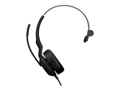 Jabra Evolve2 50 UC Mono - Headset - on-ear - wired - active noise cancelling - USB-A - black - Zoom Certified, Certified for Microsoft Teams, Cisco Webex Certified, Alcatel-Lucent Certified, Unify Certified, Google Meet Certified, Amazon Chime Certified
