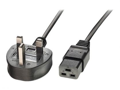 2M MAINS POWER CABLE UK3 PIN PLUG TO IEC C19