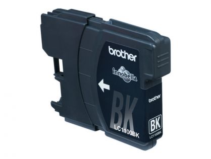 Brother LC1100BK - 2-pack - black - original - blister with accoustic / electromagnetic alarm - ink cartridge - for Brother DCP-185, 385, 395, 585, J715, MFC-490, 5490, 5890, 5895, 6890, 790, 795, 990, J615