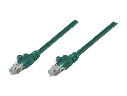 Intellinet Network Patch Cable, Cat6, 2m, Green, Copper, U/UTP, PVC, RJ45, Gold Plated Contacts, Snagless, Booted, Lifetime Warranty, Polybag - patch cable - 2 m - green