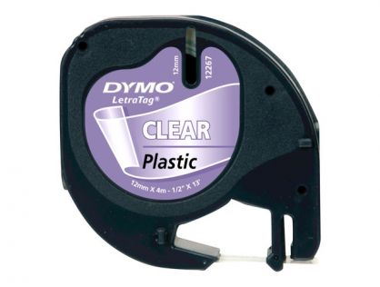 DYMO LetraTag Tape 12mm Plastic Transparent