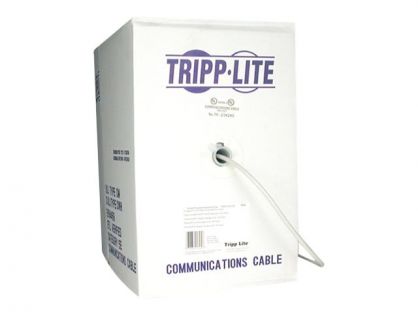 Eaton Tripp Lite Series Cat5e 350 MHz Solid Core Outdoor-Rated (UTP) PVC Bulk Ethernet Cable, PoE - Gray, 1000 ft. (304.8 m) - bulk cable - 305 m - grey