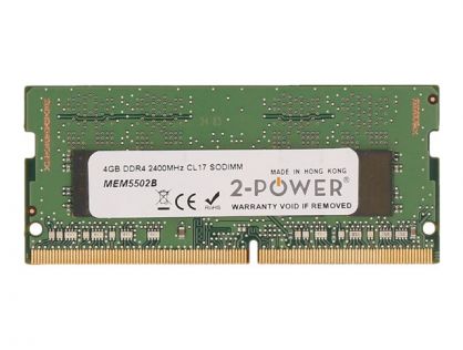 2-Power - DDR4 - 4 GB - SO-DIMM 260-pin - 2400 MHz / PC4-19200 - CL17 - 1.2 V - unbuffered - non-ECC - for HP 24X G6, 25X G6, EliteBook 725 G4, 735 G5, 745 G4, 745 G5, 755 G4, 755 G5, 820 G4, 830 G5, 840 G4, 840 G5, 840r G4, 850 G4, 850 G5, ProBook 430 G4