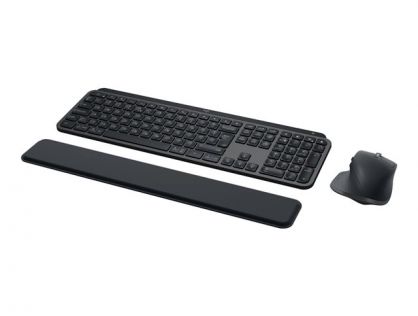 Logitech MX Keys S Combo - keyboard and mouse set - QWERTZ - Swiss - graphite - with Palm Rest Input Device