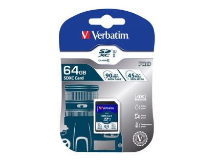 Verbatim PRO - flash memory card - 64 GB - SDXC UHS-I