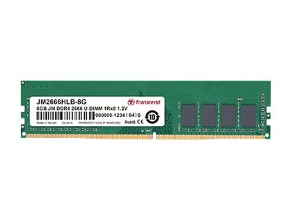 Transcend JetRAM - DDR4 - module - 4 GB - DIMM 288-pin - 2666 MHz / PC4-21300 - CL19 - 1.2 V - unbuffered - non-ECC