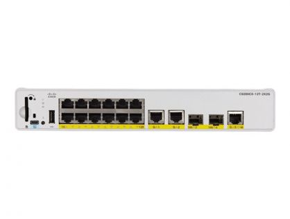 Cisco Catalyst 9200CX - Network Essentials - switch - compact - L3 - Managed - 12 x 1000Base-T + 3 x 1000Base-T + 2 x 1 Gigabit / 10 Gigabit SFP+ (uplink) - rack-mountable - UPOE+