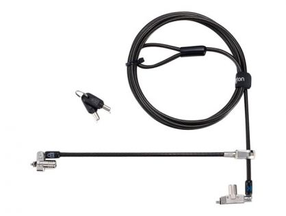 Kensington Slim N17 2.0 Keyed Dual Head Laptop Lock for Wedge Shaped Slots Supervisor - security cable lock