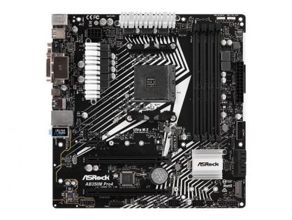 AB350M PRO4 R2.0 AM4 4 DDR4 4XSATA3 2XM2 PCIE 3 X16 7.1 CH