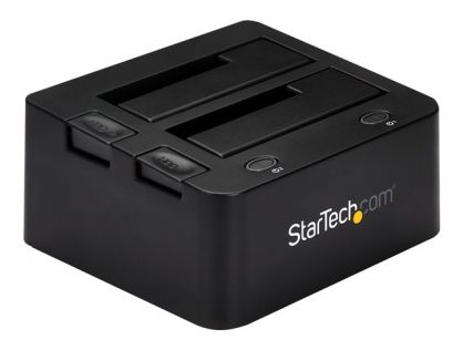 StarTech.com Dual-Bay USB 3.0 to SATA and IDE Hard Drive Docking Station, USB Hard Drive Dock, External 2.53.5 SATA III and IDE (40 pin) SSDHDD Docking Station, Hot-Swap Hard Drive Bays - Top-Loading - storage controller - ATA / SATA 6Gb/s - USB 3.0