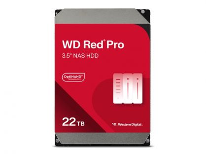 WD Red Pro WD221KFGX - Hard drive - 22 TB - internal - 3.5" - SATA 6Gb/s - 7200 rpm - buffer: 512 MB