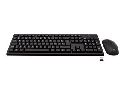 V7 CKW200ES - keyboard and mouse set - Spanish - black Input Device