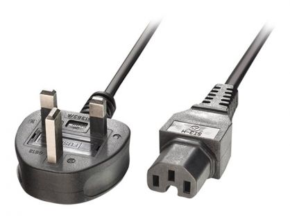 Lindy Hot Condition Type - power cable - BS 1363A to IEC 60320 C15 - 2 m