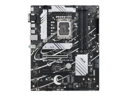 ASUS PRIME B760-PLUS D4 - Motherboard - ATX - LGA1700 Socket - B760 Chipset - USB 3.2 Gen 1, USB 3.2 Gen 2, USB4, USB-C 3.2 Gen 2x2, USB-C 3.2 Gen 1 - 2.5 Gigabit LAN - onboard graphics (CPU required) - HD Audio (8-channel)