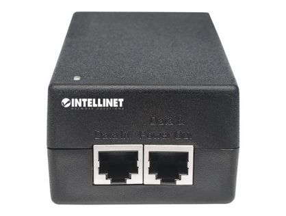 Intellinet Gigabit Ultra PoE+ Injector, 1 x 60 W Port, IEEE 802.3bt and IEEE 802.3at/af Compliant, Plastic Housing (UK Power Cord) - PoE injector - 60 Watt