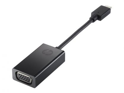 HP - External video adapter - USB-C - D-Sub - black - for Chromebook 14, Chromebook x360, ENVY 14, 15, 17, ENVY x360, Pavilion 14, 15, Pavilion x360