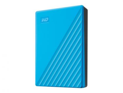 WD My Passport WDBPKJ0040BBL - Hard drive - encrypted - 4 TB - external (portable) - USB 3.2 Gen 1 - 256-bit AES - blue