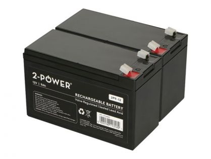 2-Power - UPS battery - Sealed Lead Acid (SLA) - 9000 mAh - 108 Wh (pack of 2)