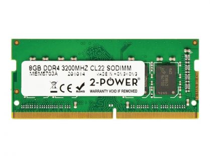2-Power - DDR4 - module - 8 GB - SO-DIMM 260-pin - 3200 MHz / PC4-25600 - unbuffered