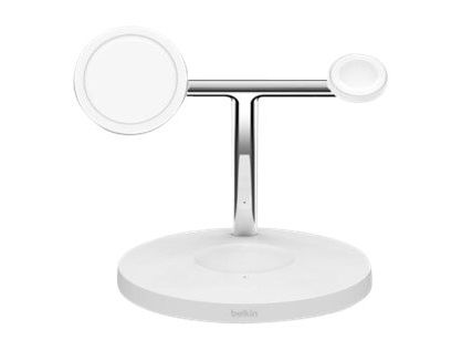 Belkin BoostCharge Pro wireless charging stand - with MagSafe - + AC power adapter - 15 Watt