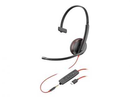 Poly Blackwire C3215 - headset - 3.5 mm jack, USB-C
