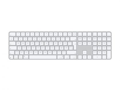Apple Magic Keyboard with Touch ID and Numeric Keypad - Keyboard - USB-C - wireless - Bluetooth - QWERTY - Danish - white keys