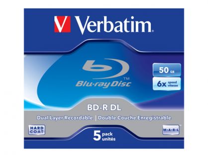 BD-R 2X DOUBLE LAYER 50GB PACK5 RW 1 TIME-PACK 5 UNITS