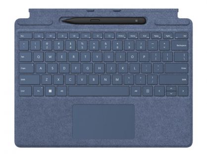 Microsoft Surface Pro Signature Keyboard - keyboard - with touchpad, accelerometer, Surface Slim Pen 2 storage and charging tray - QWERTY - English - sapphire - with Slim Pen 2 Input Device