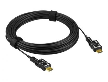 ATEN VanCryst VE7833 - HDMI cable - HDMI male to HDMI male - 30 m - hybrid copper/fibre optic - black - active, plenum, 4K support - for ATEN VM0202HB, VM5808HA, VanCryst VM0808HA, VM5404H, VM6809H, VS0801H