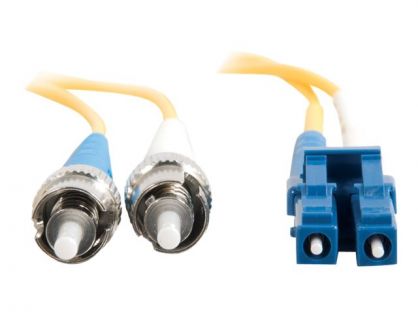 C2G LC-ST 9/125 OS1 Duplex Singlemode PVC Fiber Optic Cable (LSZH) - Patch cable - ST single-mode (M) to LC single-mode (M) - 1 m - 1 m - fibre optic - duplex - 9 / 125 micron - OS1 - halogen-free - yellow