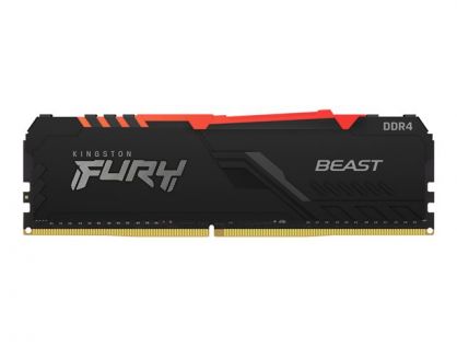 Kingston FURY Beast RGB - DDR4 - kit - 32 GB: 2 x 16 GB - DIMM 288-pin - 2666 MHz / PC4-21300 - unbuffered