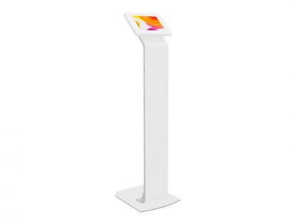 CTA Digital Premium Small Locking Floor Stand Kiosk - stand - for tablet - white