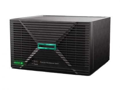 HPE ProLiant MicroServer Gen11 - Server - ultra micro tower 1-way - 1 x Xeon E-2414 / up to 4.5 GHz - RAM 16 GB - SATA - non-hot-swap 3.5" bay(s) - no HDD - no graphics - Gigabit Ethernet - no OS - monitor: none