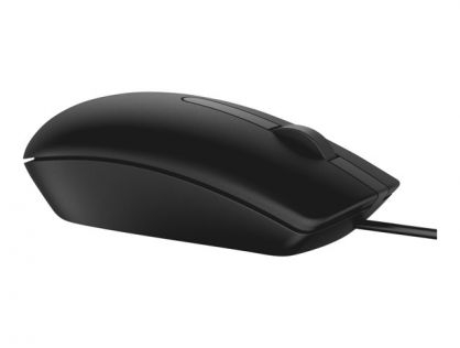 Dell MS116 - Mouse - optical - 2 buttons - wired - USB - black - retail