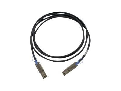 QNAP CAB-SAS20M-8088 - SAS external cable - 26 pin 4x Shielded Mini MultiLane SAS (SFF-8088) (M) to 26 pin 4x Shielded Mini MultiLane SAS (SFF-8088) (M) - 2 cm - black - for QNAP EJ1600, ES1640DC