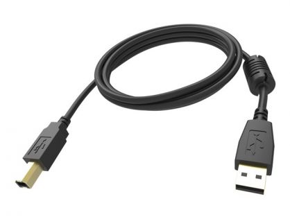 5 m USB 2.0 micro B to A cable - gold plated connectors - ferrite core on a end - bandwidth 480 mbps - over 65 percent coverage braided shield - USB A (m) to USB B (m) - outer diameter 4.8 mm - 28+24 awg - black