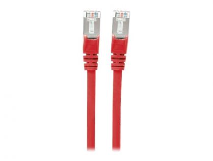 NETWORK CABLE CAT6A COPPR 0.5M- RED S/FTP SNAGLESS/BOOTED