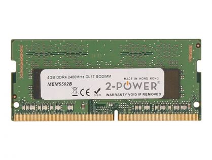 2-Power - DDR4 - 4 GB - SO-DIMM 260-pin - 2400 MHz / PC4-19200 - CL17 - 1.2 V - unbuffered - non-ECC