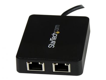 StarTech.com USB-C to Dual Gigabit Ethernet Adapter with USB 3.0 (Type-A) Port - USB Type-C Gigabit Network Adapter (US1GC301AU2R) - network adapter - USB-C - Gigabit Ethernet x 2 + USB 3.0