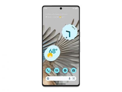 Google Pixel 7 Pro - 5G smartphone - dual-SIM - RAM 12 GB / Internal Memory 128 GB - OLED display - 6.7" - 3120 x 1440 pixels (120 Hz) - 3x rear cameras 50 MP, 48 MP, 12 MP - front camera 10.8 Megapixel - snow