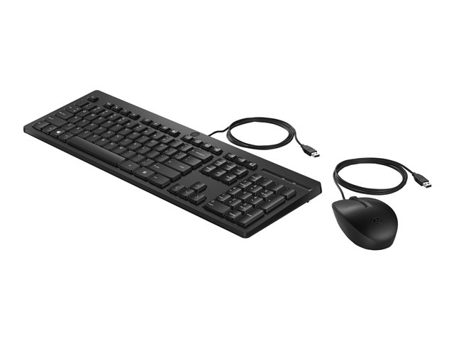 HP 225 - keyboard and mouse set - Pan Nordic Input Device