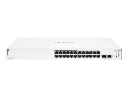 HPE Aruba Instant On 1830 24G 12p Class4 PoE 2SFP 195W Switch - switch - 24 ports - smart - rack-mountable