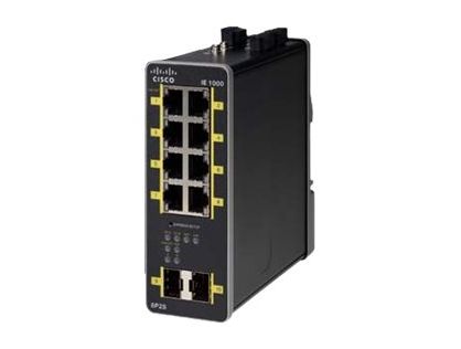 Cisco Industrial Ethernet 1000 Series - Switch - Managed - 8 x 10/100/1000 (PoE+) + 2 x 1000Base-X SFP (uplink) - DIN rail mountable - PoE+ - DC power - refurbished