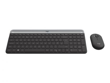 Logitech Slim Wireless Combo MK470 - keyboard and mouse set - US International - graphite Input Device
