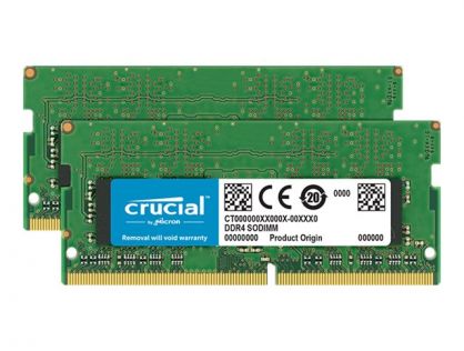 Crucial - DDR4 - kit - 8 GB: 2 x 4 GB - SO-DIMM 260-pin - 2666 MHz / PC4-21300 - unbuffered