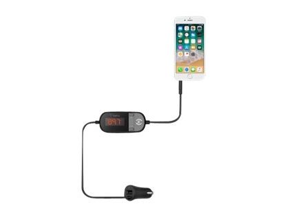 Belkin TuneCast In-Car 3.5mm to FM Transmitter - FM transmitter / power adapter for digital player
