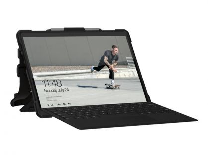 UAG Rugged Case for Microsoft Surface Pro X w/ Handstrap & Shoulder Strap - Plasma Ice - back cover for tablet